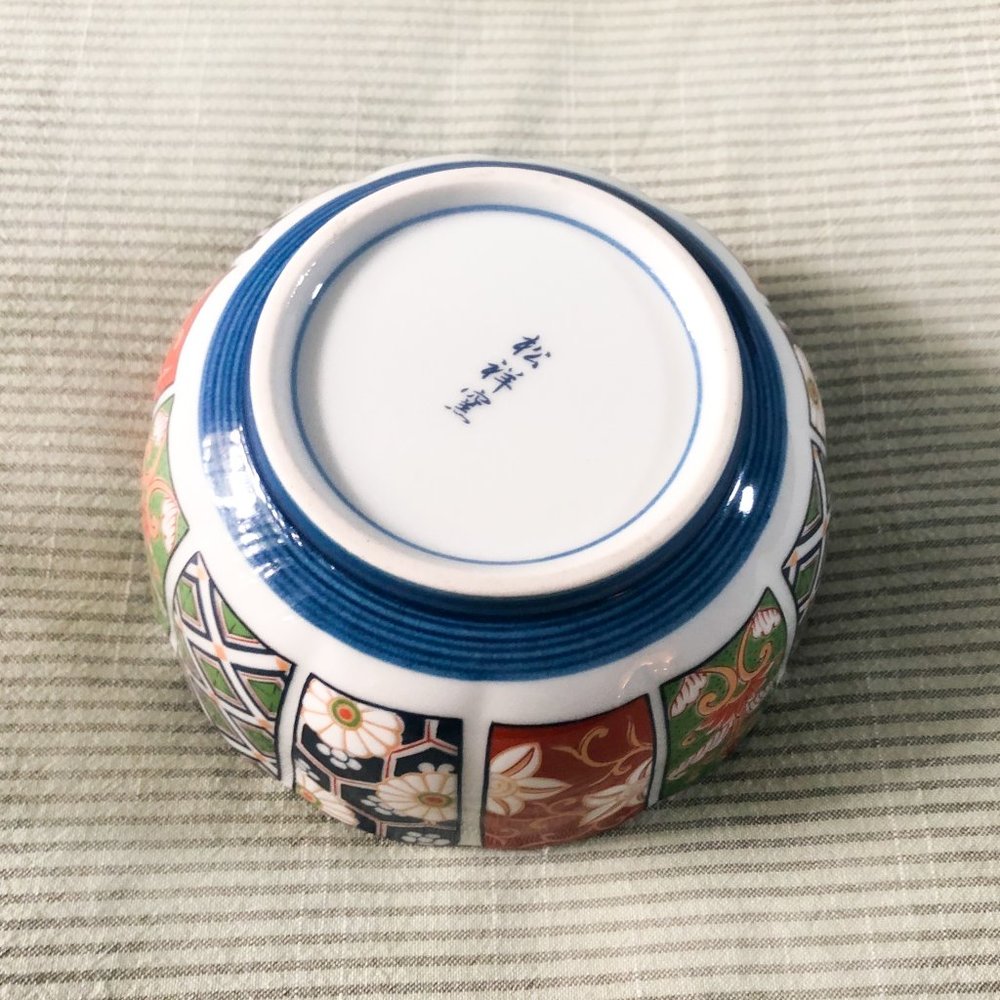 Japanese Pattern Ceramic Bowl - Picture 3 of 4